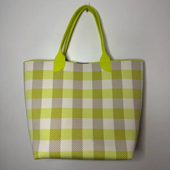 Rothy’s Lime Green Gingham Tote Bag